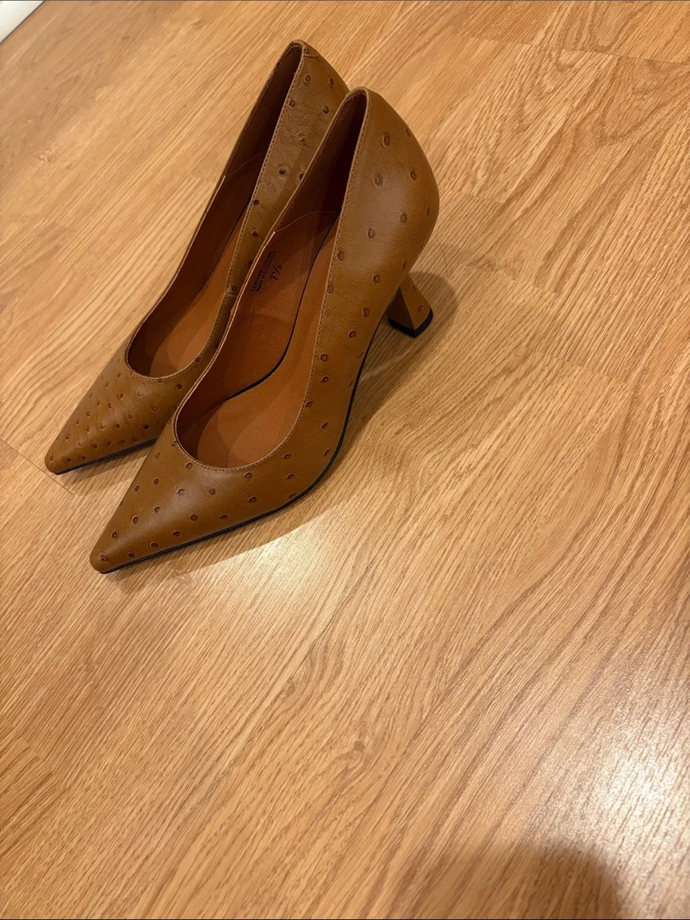 Ángel Alarcón Brown Pointed-Toe Low Heels